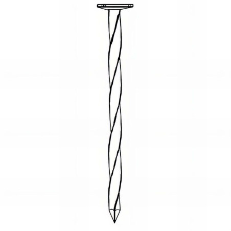 Pointe Galvanisée à Chaud 3,6 x 90 mm – Tête Plate, Carré Torsadé – Résistante et Durable - ALSAFIX