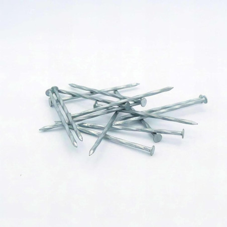 Pointe Galvanisée à Chaud 5,0 x 125 mm – Tête Plate, Carré Torsadé – Résistante et Durable - ALSAFIX