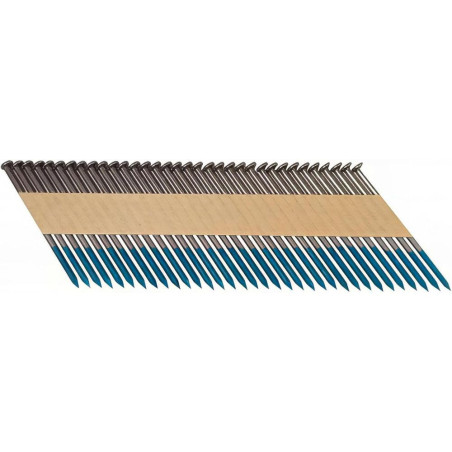 2040 Pointes 34° 28 x 63 Anelées Galva – 28 x 63 mm – Acier Galvanisé, Résistantes à la Corrosion – Fixation Sécurisée - ALSAFIX