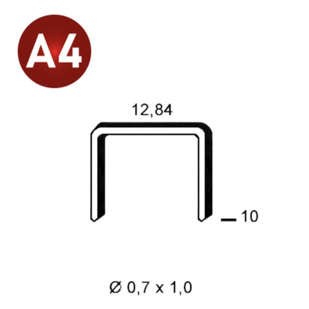 10000 Agrafes A-10 – Inox A4 (316) – Résistantes à la Corrosion – Idéales pour Fixations Durables - ALSAFIX