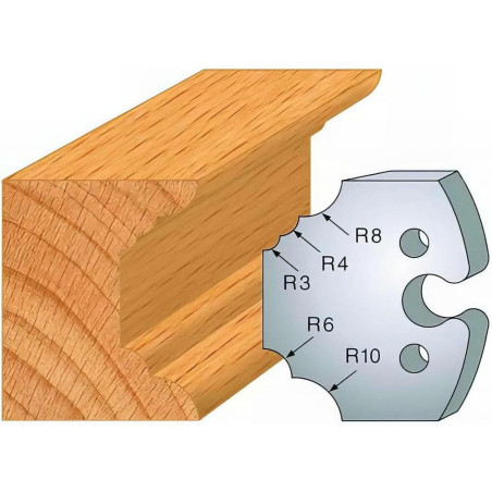 Jeu de 2 Fers Profilés Acier HT 50mm N°220 - Résistance et Précision - Outil Indispensable pour Menuiserie - LEMAN