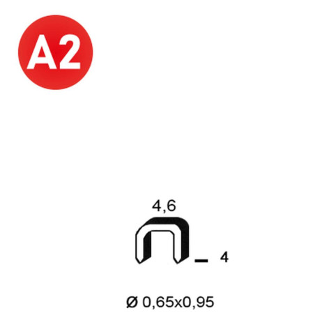10 000 Agrafes INOX – 4,95 x 4 x D. 0,84 mm – Résistantes et Durables - ALSAFIX