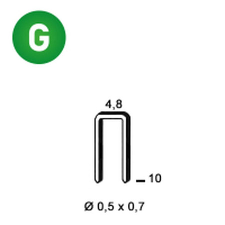 10000 Agrafes U-08 Galva – 10000 pièces – Acier Galvanisé – Fixation Durable et Résistante - ALSAFIX