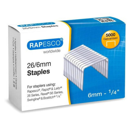 5000 Agrafes Galvanisées VS-06 – 12,65 x 6 mm, D. 0,4 mm – Résistantes et Durables - ALSAFIX