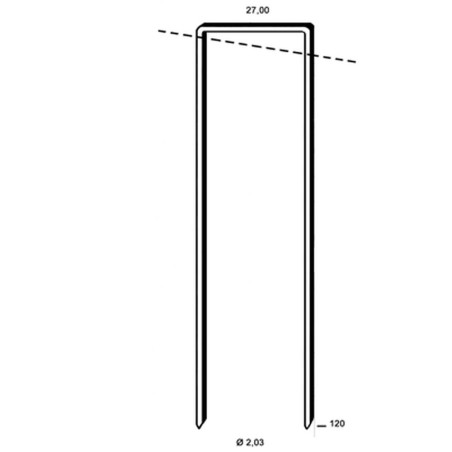 1 450 Agrafes Inox Wp-120 - 27x120x2.03 mm - D-Work