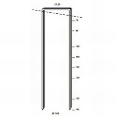 1 450 Agrafes WP-120 – 27 x 120 mm, D. 2,03 mm – Inox – Fixation Sécurisée et Durable - ALSAFIX