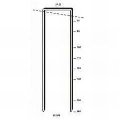 2 900 Agrafes Inox Wp-75 - 27x75x2.03 mm - D-Work