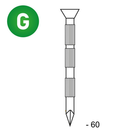 Pointe Béton Tête Conique 3,5 x 60 mm – Galvanisée, Striée – Fixation Sécurisée et Durable - ALSAFIX