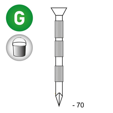 Pointe Béton Tête Conique 3,5 x 70 mm – Galvanisée, Striée – Fixation Sécurisée et Durable - ALSAFIX
