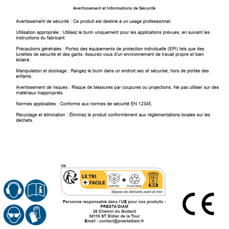 Burin Fix Pin – 0,5 kg – Outil de Précision pour Travaux de Maçonnerie - ALSAFIX