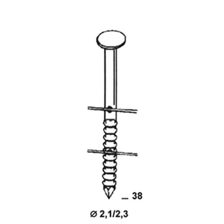 Coil de 23 400 Pointes Annelées 16° – D. 2,1/2,3 x 32 mm – Acier, Fixation Sécurisée et Durable - ALSAFIX