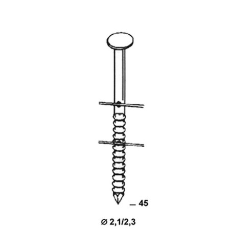 Coil de 15 600 Pointes Annelées 16° – D. 2,1/2,3 x 45 mm – Fixation Sécurisée et Durable - ALSAFIX