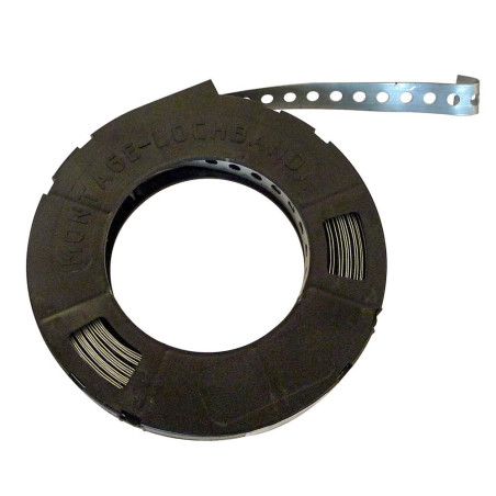 Feuillard de Contreventement 10 m x 12 mm x 0,8 mm – Bande Perforée – Résistance et Stabilité – ALSAFIX - ALSAFIX