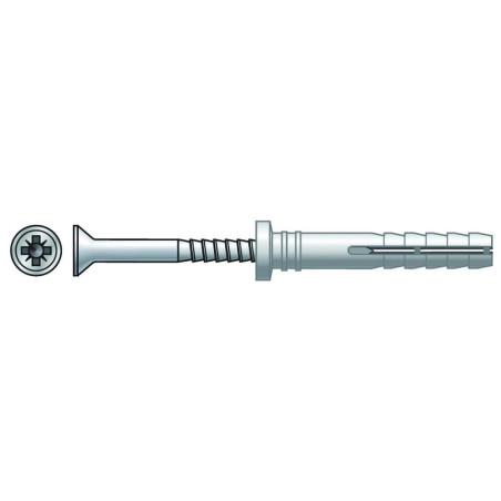 200 Chevilles Nylon à Frapper – D.5 mm, Lt. 25 mm – Fixation Sécurisée et Durable - ALSAFIX
