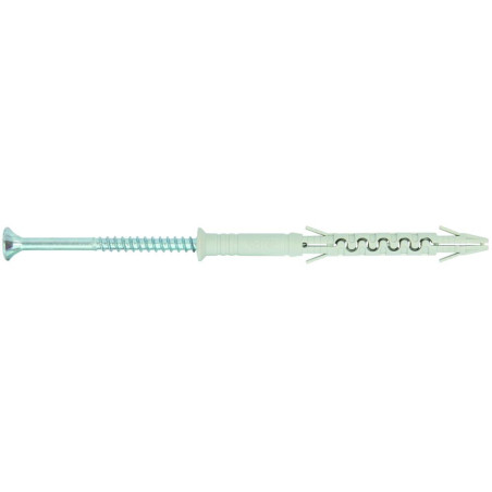 50 Chevilles à Expansion Nylon à Visser D.8 x 100 mm – Fixation Sécurisée – Idéales pour Bâtiment - ALSAFIX