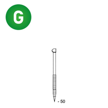 3300 Pointes D34° 28 x 50 – Anelées Galva – Fixation Sécurisée et Durable - ALSAFIX