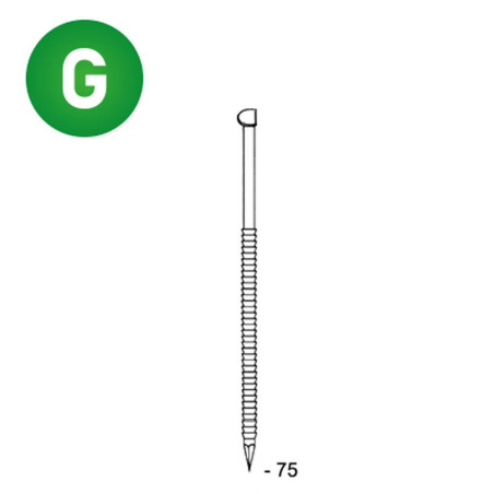 2200 Pointes D34° 28 x 75 – Anelées Galva – Fixation Sécurisée et Durable - ALSAFIX