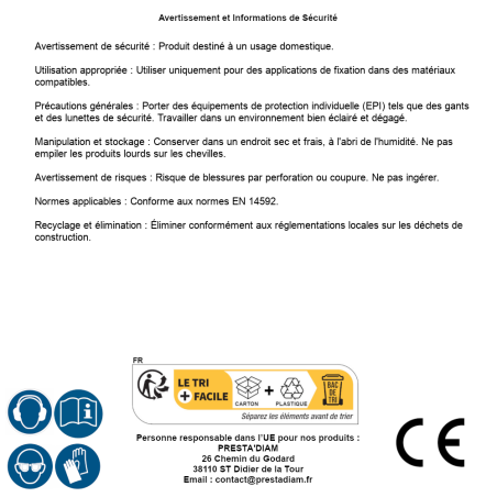 50 Chevilles DMB M12 - 15x40 mm - D-Work