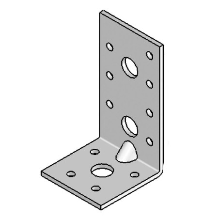 Équerre avec Renforts 90 x 50 x 48 mm – Acier, Épaisseur 3 mm – Résistance et Stabilité - ALSAFIX