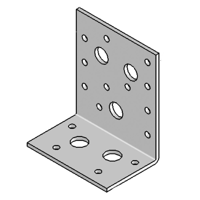 Équerre avec Renforts 90 x 50 x 76 mm – Acier, Épaisseur 3 mm – Résistance et Stabilité - ALSAFIX