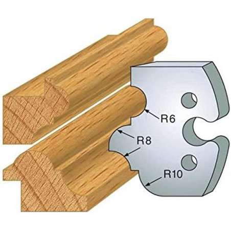 Jeu de 2 Fers Profilés Acier HT 50mm N°233 - Résistance et Précision - Outil Indispensable pour Menuiserie - LEMAN
