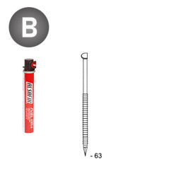 Pack D34 3300 Ptes 2,8 x 63 mm – Annelées, Acier – Fixation Sécurisée et Pratique - ALSAFIX
