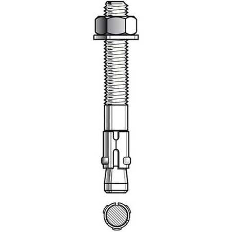 20 Goujons d'Ancrage T Zingués D.12 x LT.360 mm – Fixation Sécurisée et Durable - ALSAFIX