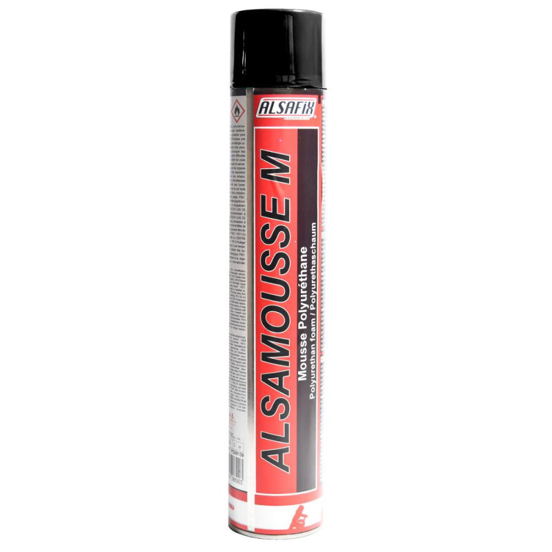 Mousse Polyuréthane Manuelle 750 ml – Application Pratique – Idéale pour Isolation et Étanchéité - ALSAFIX