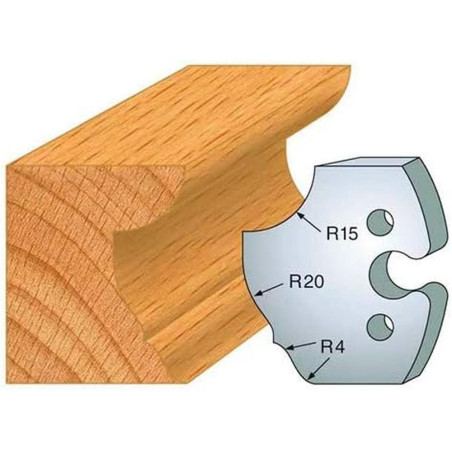 Jeu de 2 Fers Profilés Acier HT 50mm N°223 - Résistance et Précision - Outil Indispensable pour Menuiserie - LEMAN