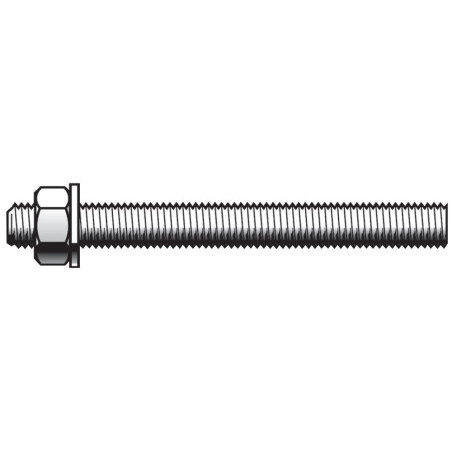 Tige Zinguée M12 165 mm – Lot de 5 – Acier Zingué, Résistantes et Durables - ALSAFIX