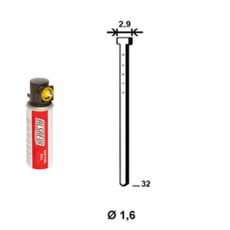 Pack de 2000 Pointes Brads Galvanisées 32 mm – D. 1,6/2,9, 20° – Fixation Sécurisée et Durable - ALSAFIX