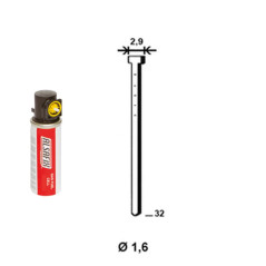 Pack de 2000 Pointes Brads INOX 32 mm – D. 1,6/2,9 – Résistantes et Pratiques - ALSAFIX