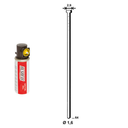 Pack de 2000 Pointes Brads INOX 1,6/2,9 x 64 mm – Acier Inoxydable, 20° – Fixation Sécurisée et Durable - ALSAFIX