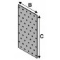 Plaque Perforée - 60x140x2 mm - D-Work Plaque Perforée - 60x140x2 mm - D-Work