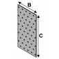 Plaque Perforée 60 x 200 x 2 mm – AL-PP060200 – Résistante et Durable - ALSAFIX