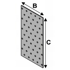 Plaque Perforée - 80x240x2 mm - D-Work
