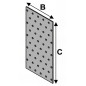 Plaque Perforée - 80x240x2 mm - D-Work Plaque Perforée - 80x240x2 mm - D-Work