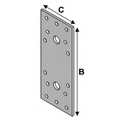 Plaque Perforée 80 x 240 x 2 mm – AL-PP080240 – Résistante et Durable - ALSAFIX