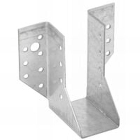 Sabot de Charpente à Ailes Extérieures 80 x 100 x 200 mm – Acier, Norme AL-SE100200 – Résistance et Stabilité - ALSAFIX