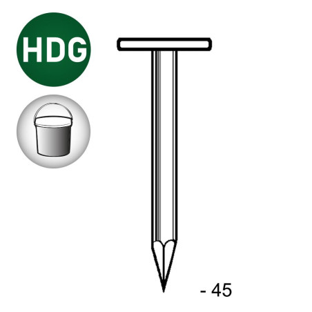 Pointe en Vrac Tête Extra Large (TEL) 2,8 x 45 mm – Galvanisée à Chaud – Résistante et Durable – Alsafix - ALSAFIX