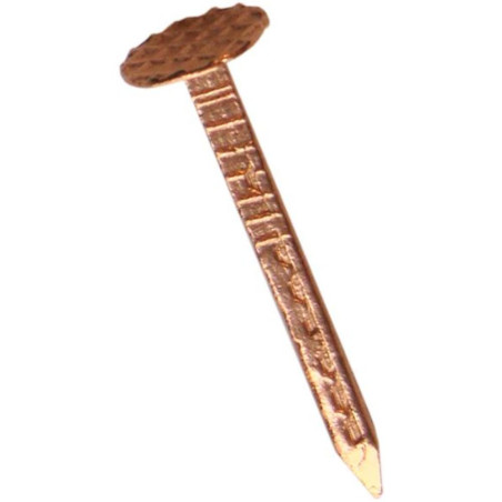 Pointe en Vrac Tête Extra Large Carrée Crantée 3 x 3 x 30 mm – Cuivre, Seau de 5 kg – Fixation Sécurisée et Durable - ALSAFIX