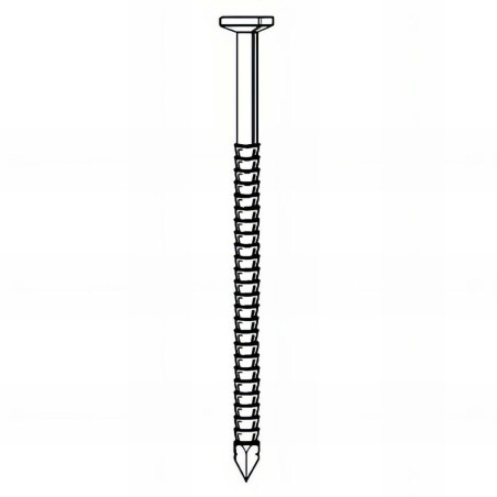 Pointe Annelée INOX A4 en Vrac 28/31 x 45 mm – Tête Plate, Seau de 5 kg – Résistante et Durable - ALSAFIX
