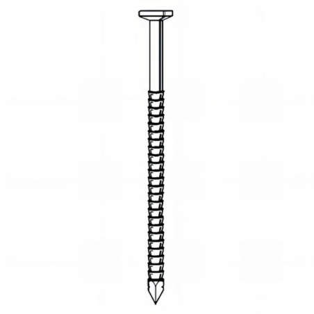 Pointe Annelée INOX A4 en Vrac 28/31 x 50 mm – Tête Plate, Seau de 5 kg – Résistante et Durable - ALSAFIX