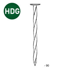 Pointe Galvanisée à Chaud 3,6 x 90 mm – Tête Plate, Carré Torsadé – Résistante et Durable - ALSAFIX