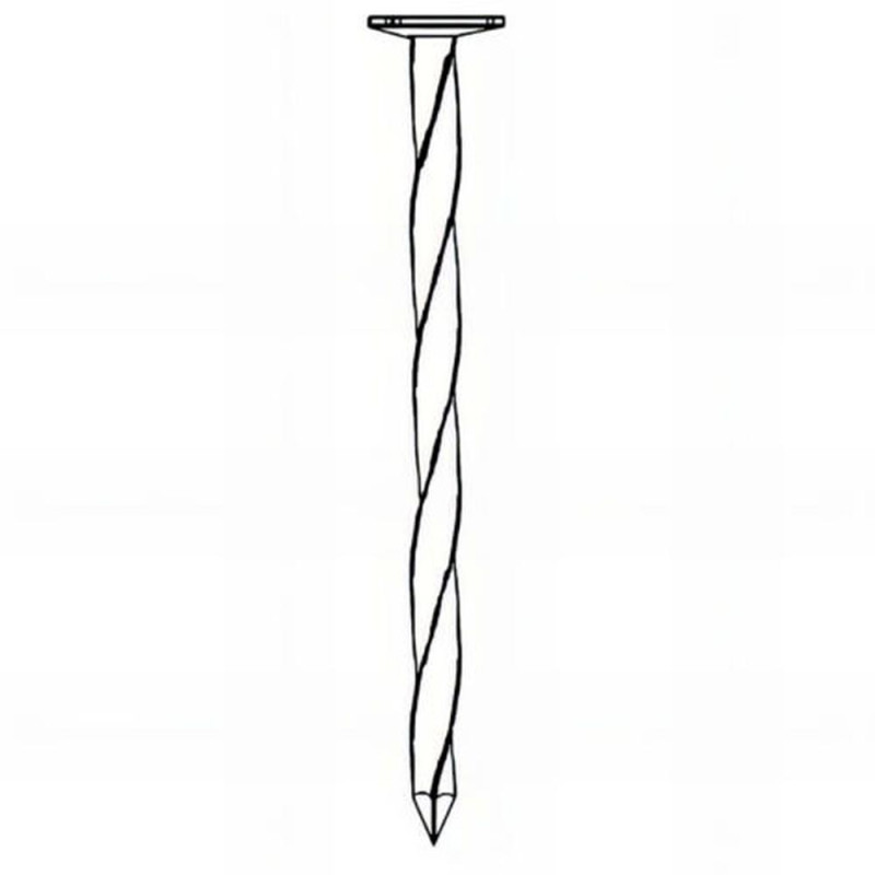 Pointe Carrée Torsadée 4,0 x 90 mm – Tête Plate, En Vrac – Fixation Sécurisée et Durable - ALSAFIX