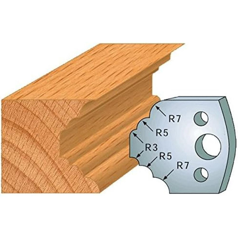 Jeu de 2 Fers Profilés Acier HT 40mm - Résistance et Précision - Outil Indispensable pour Menuiserie - LEMAN