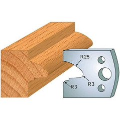 Jeu de 2 Fers Profilés Acier HT 40mm - Précision et Durabilité - Outil Indispensable pour Menuiserie - LEMAN