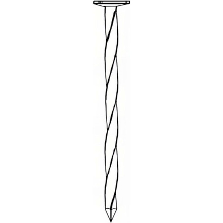 Pointe Galvanisée à Chaud 6,5 x 180 mm – Tête Plate, Carré Torsadé – Résistante et Durable – Alsafix - ALSAFIX