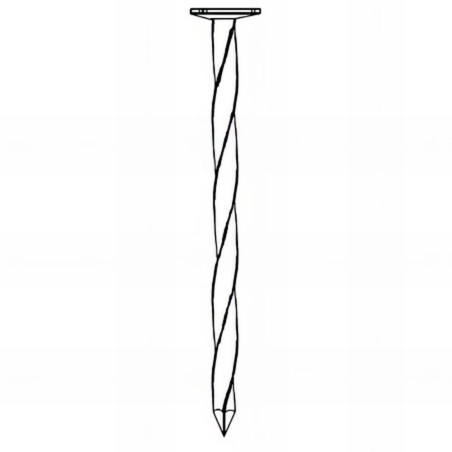 Pointe Carrée Torsadée 6,5 x 220 mm – Tête Plate, En Vrac – Fixation Sécurisée et Durable - ALSAFIX