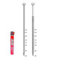 Pack de 2 Pointes Annelées INOX 50 mm – D.2,8 cm, 34° – Résistantes et Durables – Alsafix - ALSAFIX